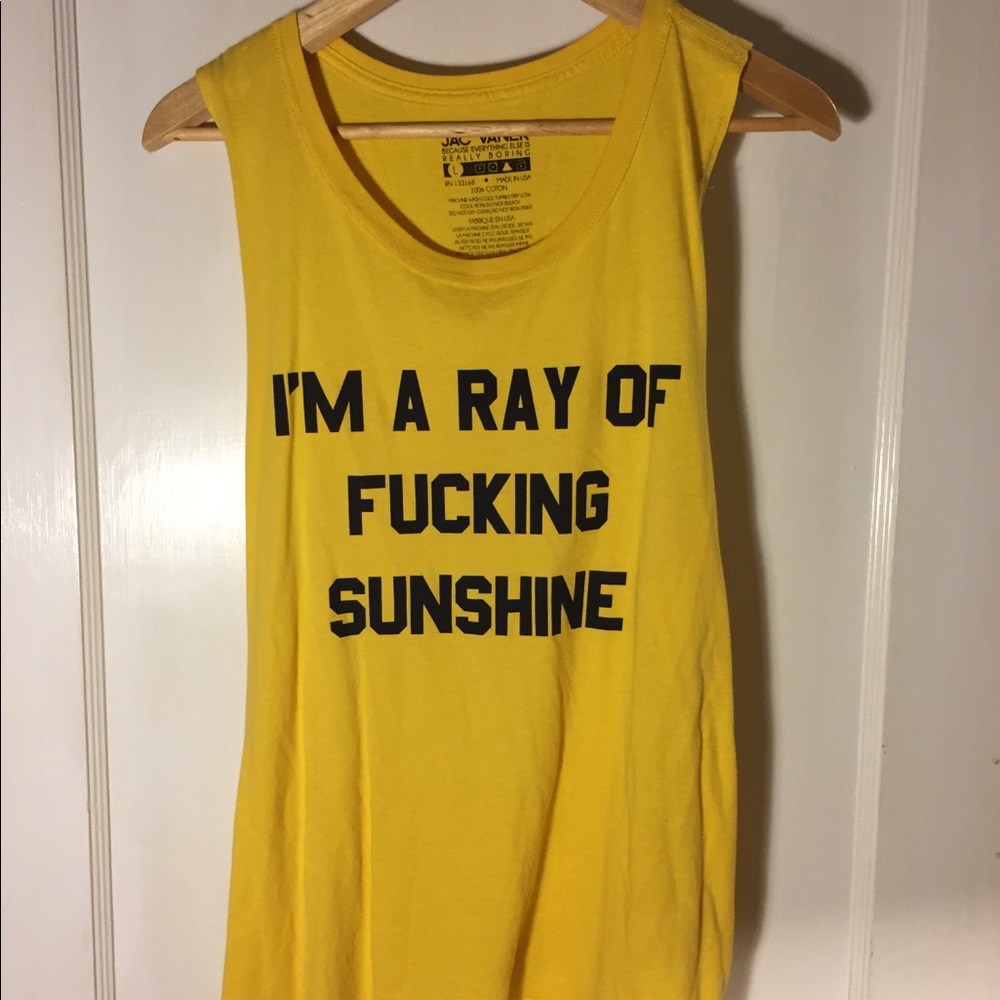 Ray of sunshine muscle tee